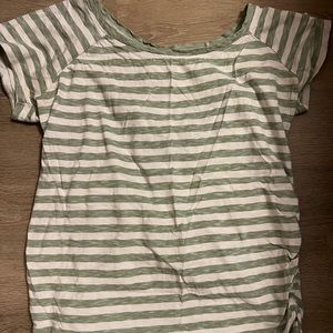 Motherhood Maternity Green and White T-Shirt